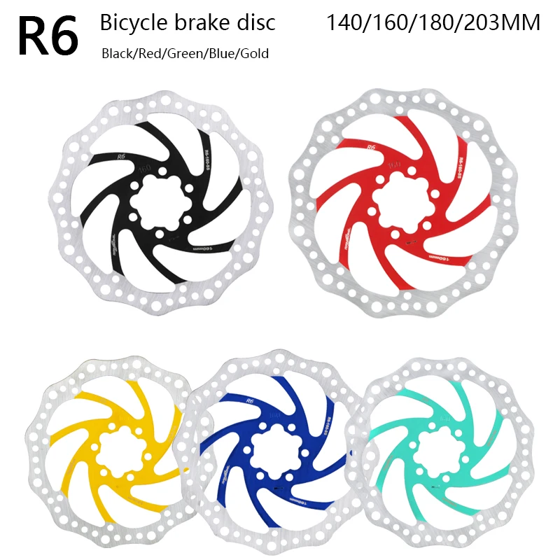 HASSNS R6 Mountain Bike Rotor 180mm 203mm Brake Disc Mtb 160 MM Hydraulic Brakes Set For Bicycle Caliper Disc Rotor Cycling