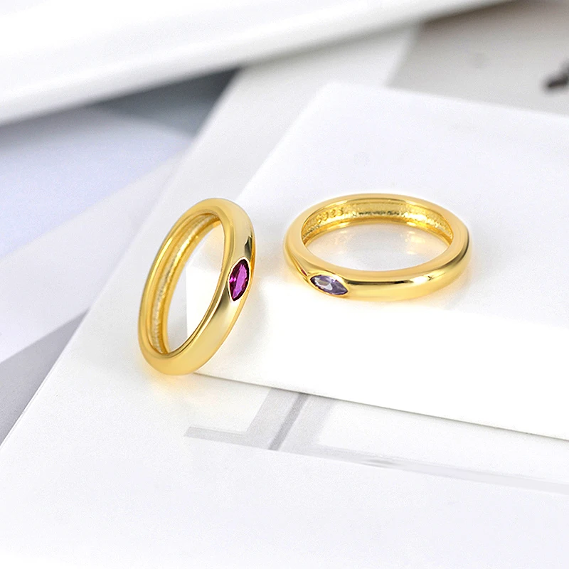 

Multicolor zircon mosaic Ring 100% 24k gold-plated silver Anillos Gold Rings For Women Luxury Fine Jewelry Wedding Rings Bijoux