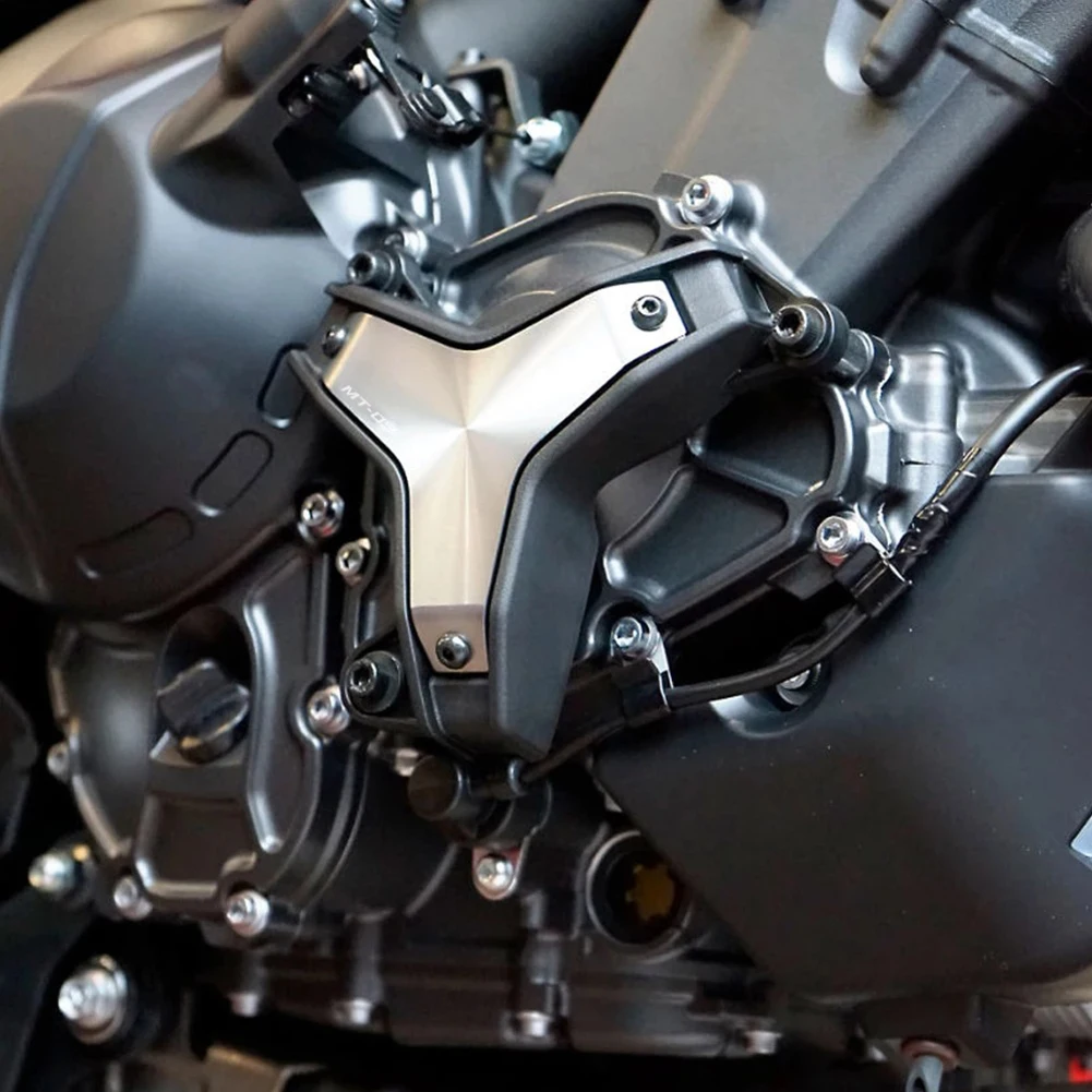 

SET Engine Side Cover Pads Three-point Discreet High Quality Aluminum Black Effective Protective For Ymh MT-09