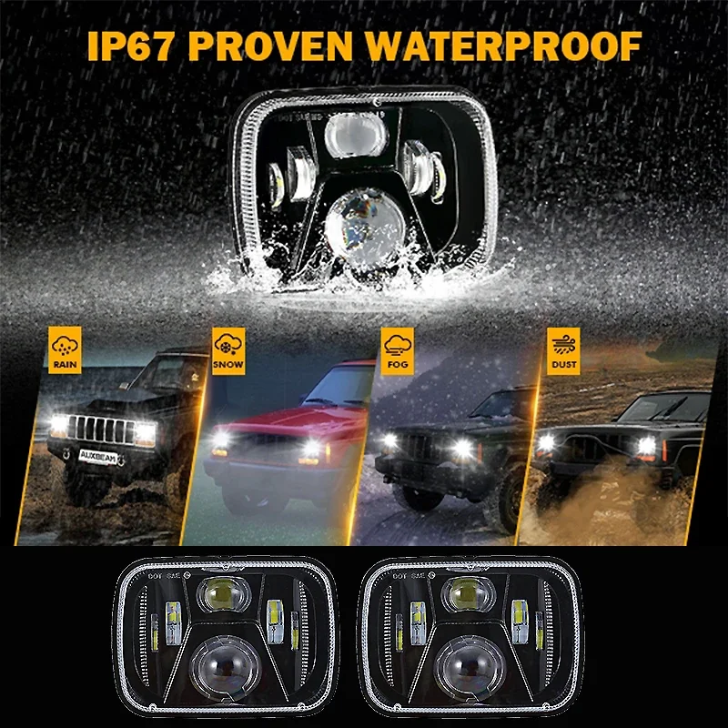 Фары головного света автомобильные 7x6 5x7 дюймов 12 В 1 пара