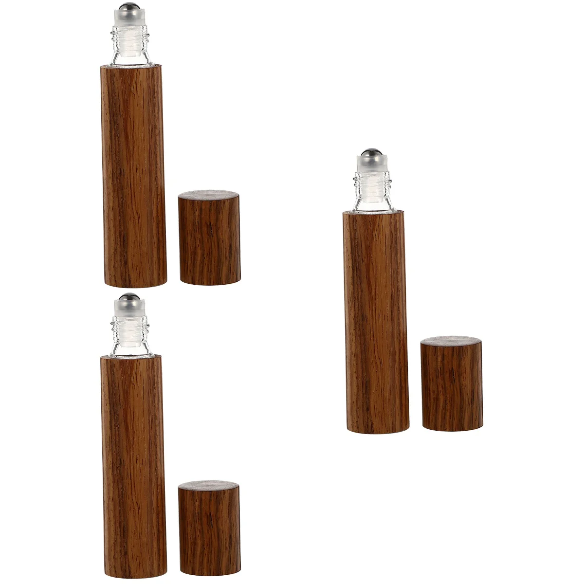 

3 pcs Roller Bottle Cosmetics Roll-on Bottle Essential Oil Bottle (Dark Red)
