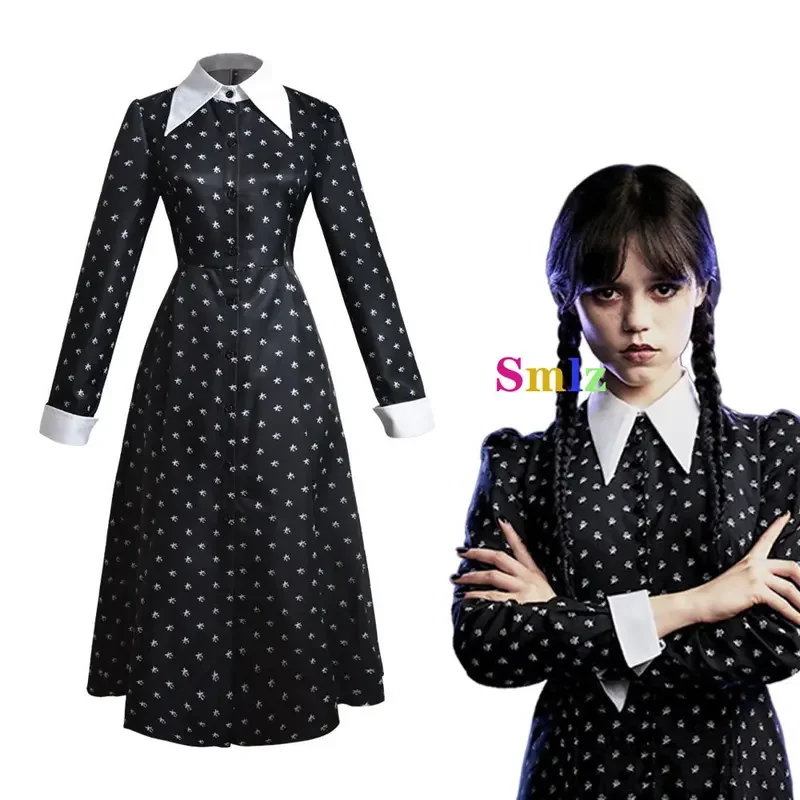 Ночная рубашка аниме косплей костюм девочка взрослая Женская винтажная черная