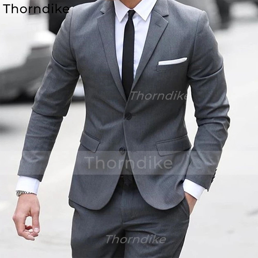 

2022 стильный мужской деловой костюм Thorndike с двумя пуговицами, официальный костюм для жениха, мужские костюмы, комплект из 2 предметов (пиджак + брюки)