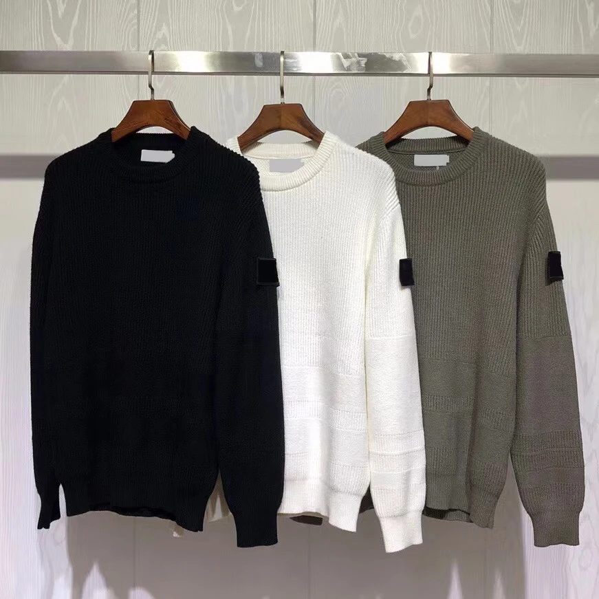 

This Is The Stone Store Newly Launches 2023 Couples' Classic Versatile Autumn and Winter Rib Panel Crew Neck Pullover Sweater