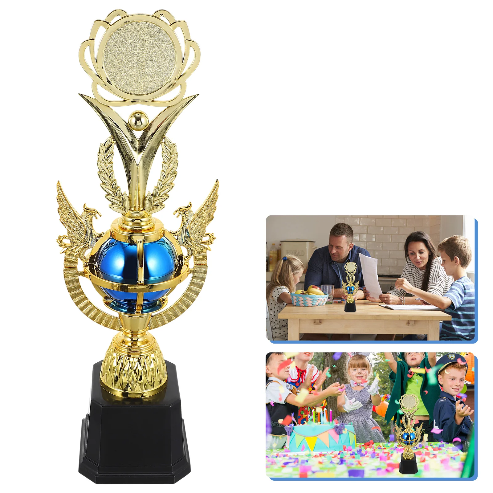 

Award Trophies Golden Statues Kids Award Trophy Kids Party Favors for Ceremonies Parties Blue