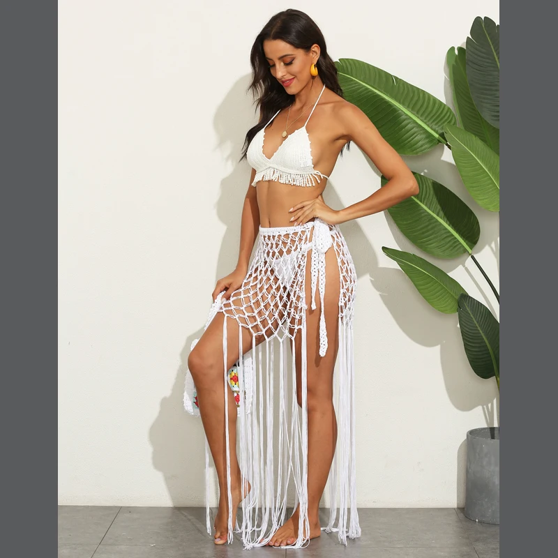 Женское летнее платье 2022 накидка купальник с комплектом женская пляжная юбка