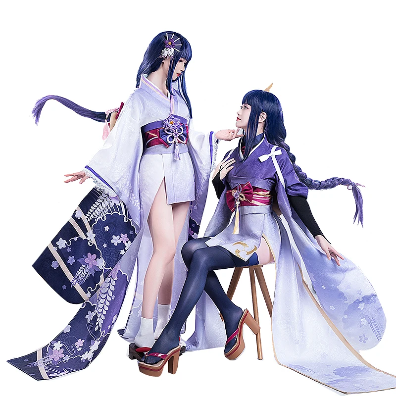 

Pre-sale: Anime Raiden Shogun Kimono Game Genshin Impact Beelzebul Cosplay Costumes Halloween Women Clothes Cloaks Accessories