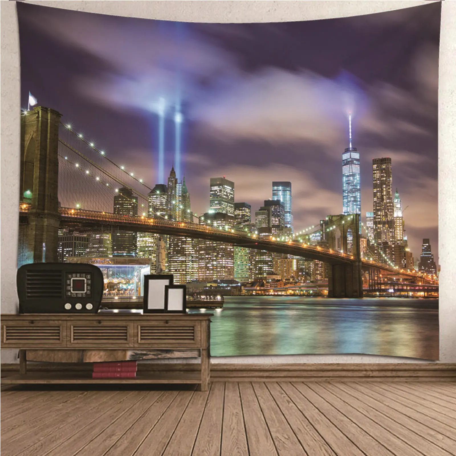 

Teen Tapestry Wall Art Extra Large natural scenery Beautiful City Night View Wall Hanging Blanket Dorm Art Decor Covering