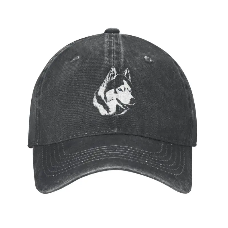 

Custom Cotton Fashion Siberian Husky Baseball Cap Women Men Breathable Gift Idea Dad Hat Sports