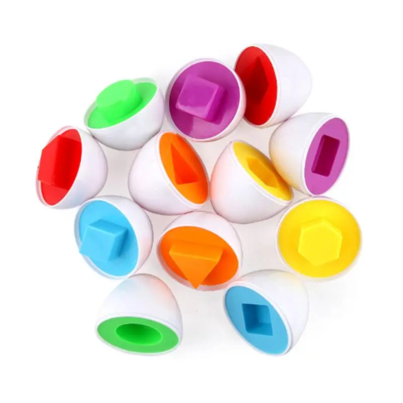 

6pcs Montessori Learning Math Toys Smart Eggs 3D Puzzle Game For Children Math Toys Mixed Shape STEM Popular Sorting Toys