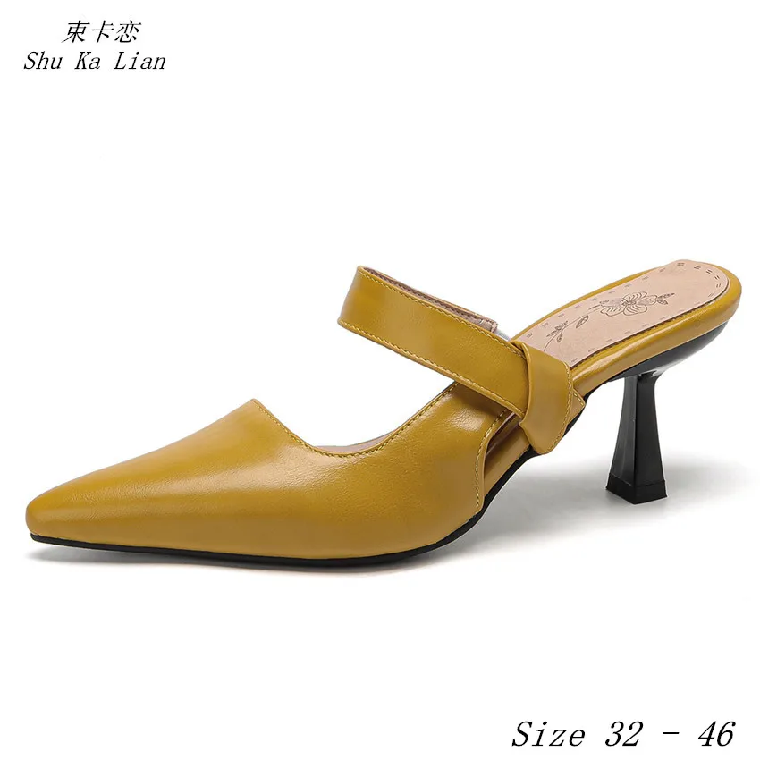 

Sexy Women High Heels 7.5 CM Pumps Slingbacks High Heel Shoes Stiletto Woman Party Shoes Kitten Heels Small Plus Size 32 - 46