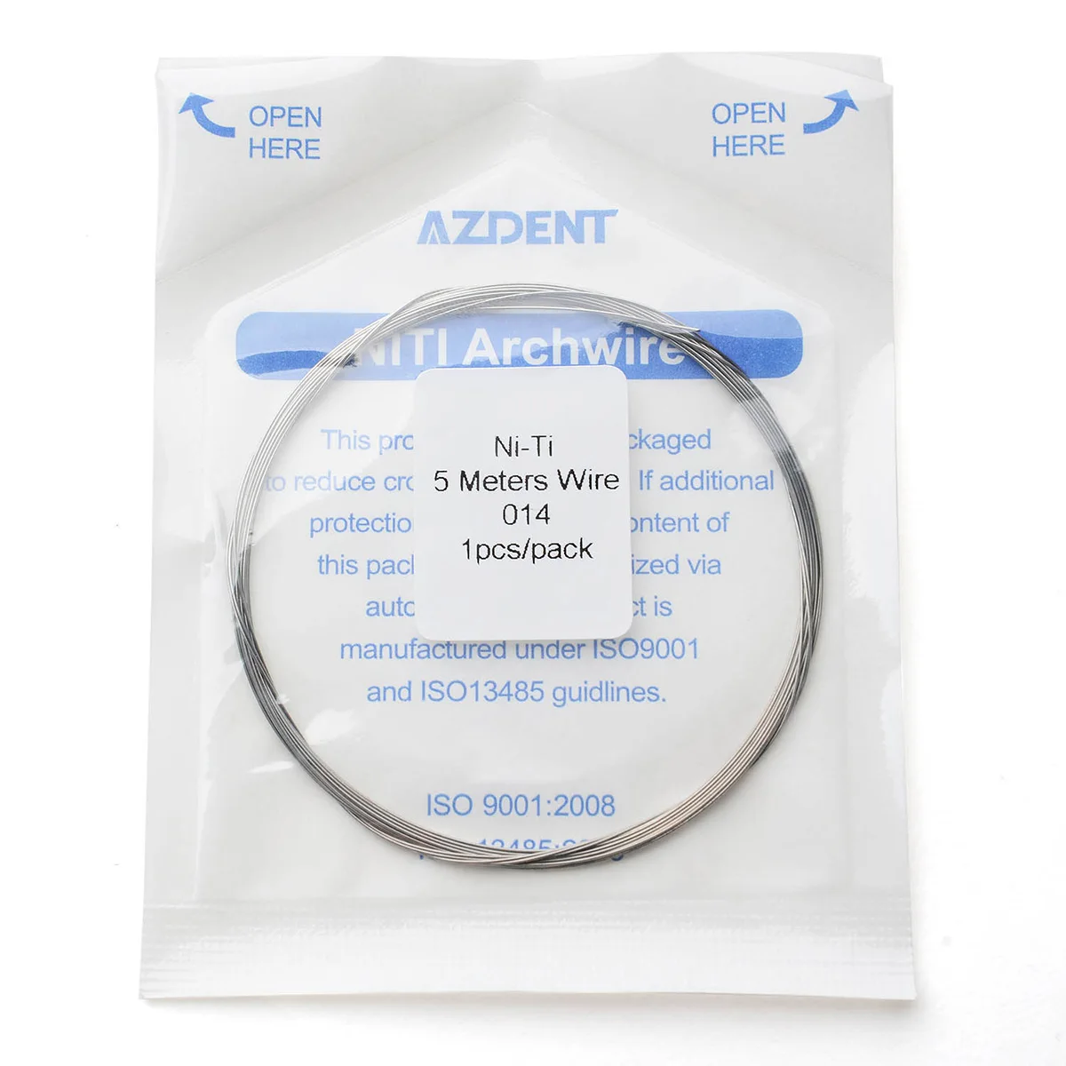 5 м/упаковка Стоматологические Ортодонтические арки AZDENT Niti Archwire размер 0 012 014 016