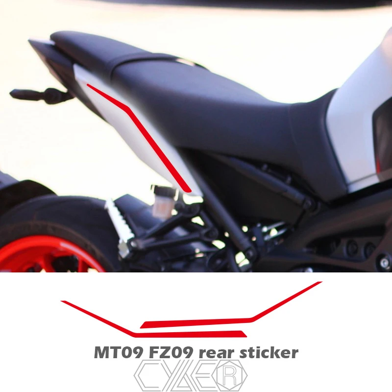 

For YAMAHA MT09 MT-09 MT-09SP FZ09 Rear Tail Fairing Sticker Decals Hollow Line Stickers Custom Color MT 09