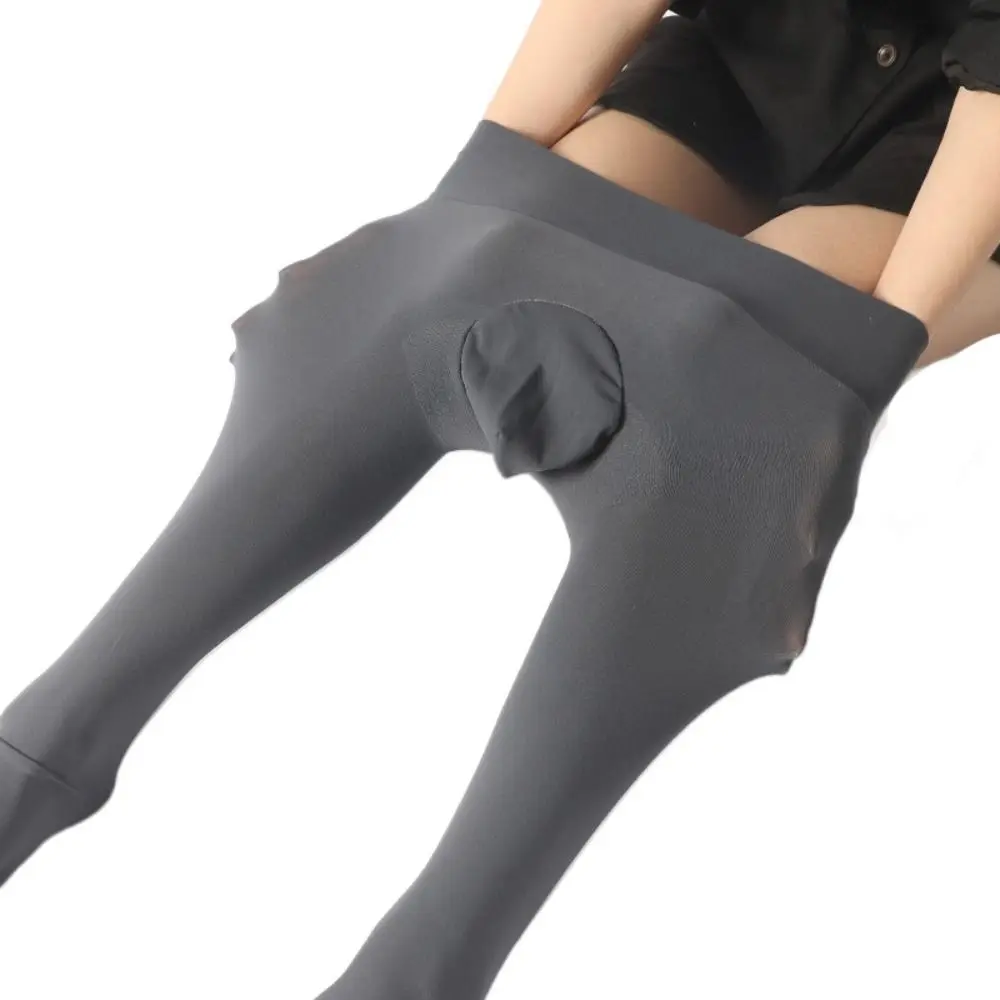 Повседневные однотонные мужские эластичные колготки высокоэластичные теплые