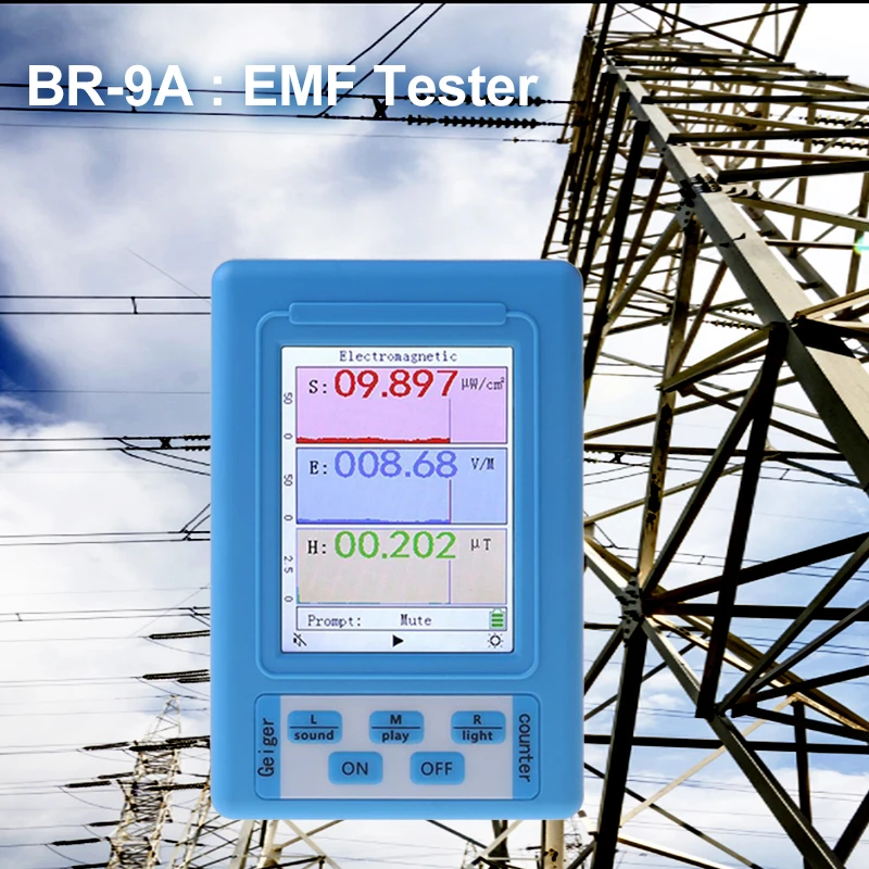 

HOT SALE BR-9A Portable Electromagnetic Radiation Detector High sensitivity Radiation Dosimeter Monitor Tester EMF Meter