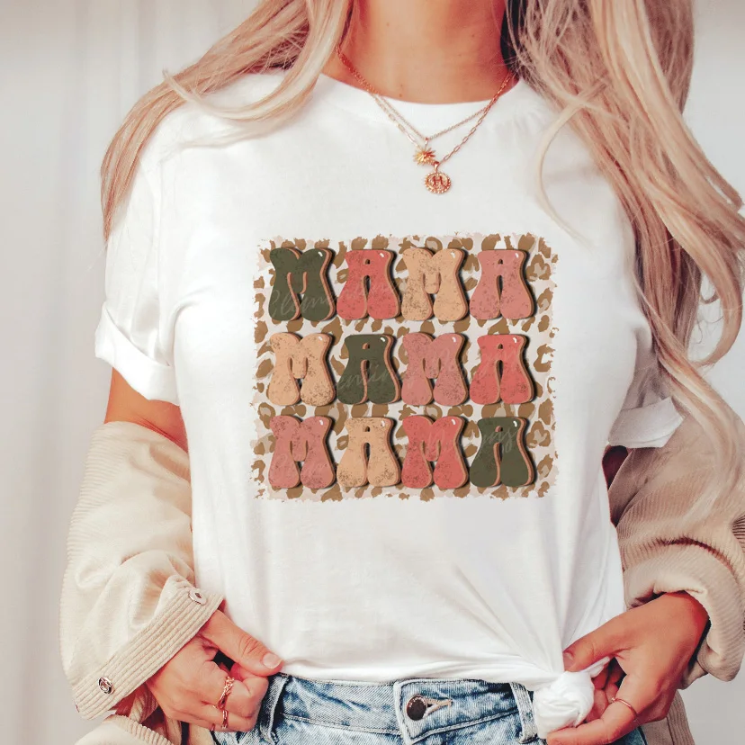 

Summer Short Sleeve New Color Letter T-shirt Kawai Women's Harajuku Mother T-shirt Women's Shirt Harajuku Casual Style T-shirt.