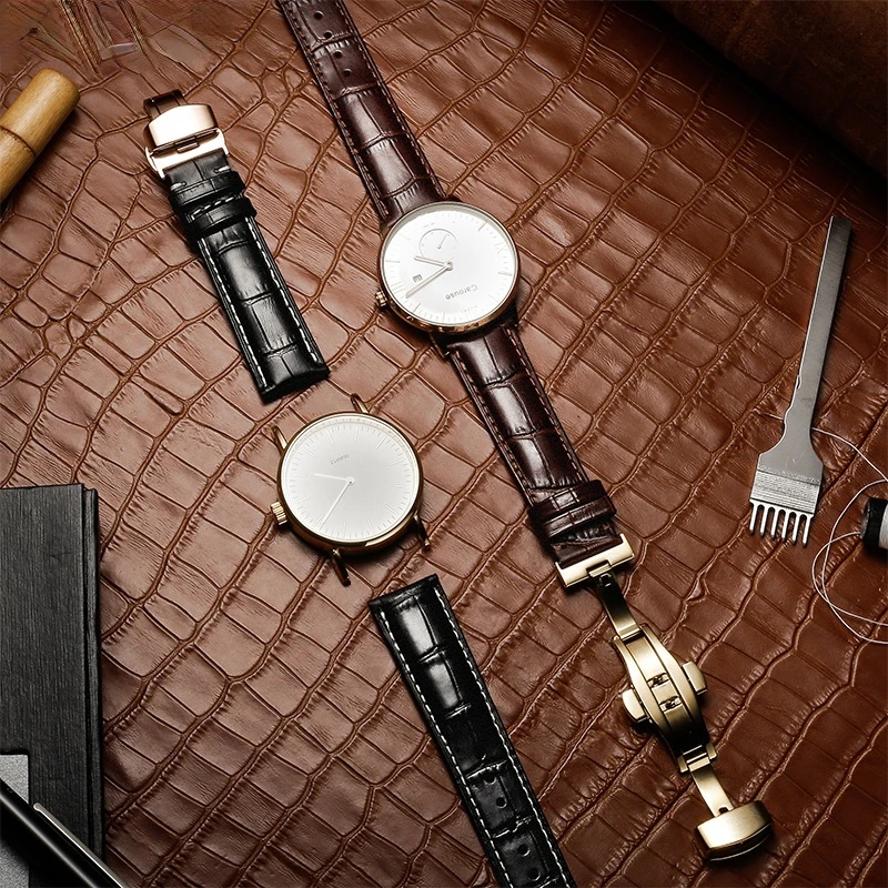 Ремешок из натуральной телячьей кожи для часов Tissot Seiko, 18 мм 19 мм 20 мм 21 мм 22 мм 24 мм (art.: 3920bb545c1ca) - 3920bb545c1ca