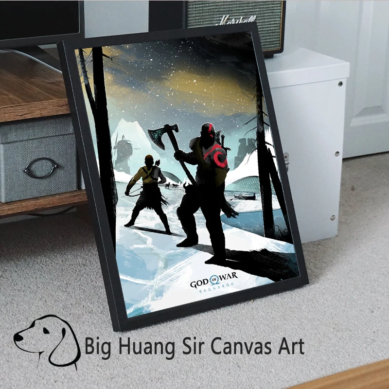 God of War Плакат с видеоиграми Кратос Атреус Настенный художественный декор Игровая