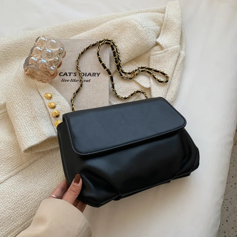 

Chain Shoulder Women's Bag 2022 High Quality New Trendy Simple Portable Shoulder Bag Casual Messenger Bag Small Square Bag