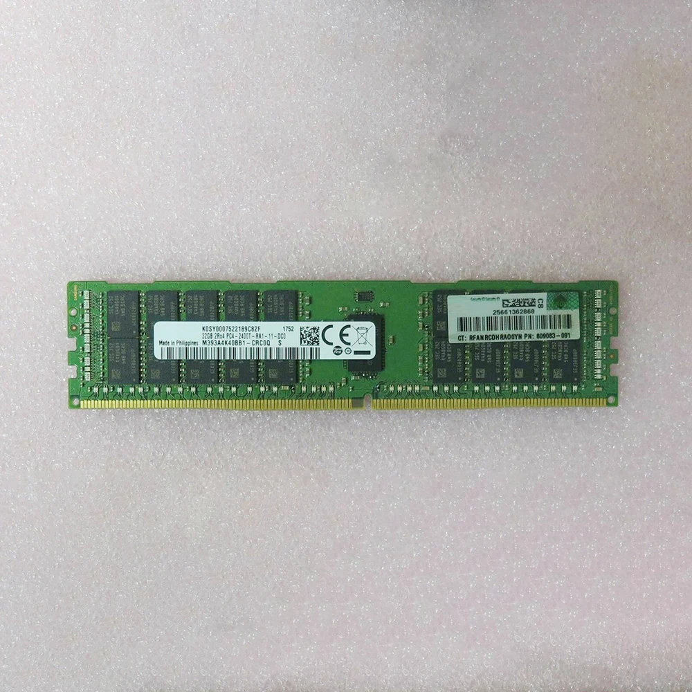 

For HP RAM DL380 Gen9 G10 809083-091 805351-B21 819412-001 DDR4 32GB 2400T ECC REG 2RX4 PC4-2400T RDIMM Server Memory