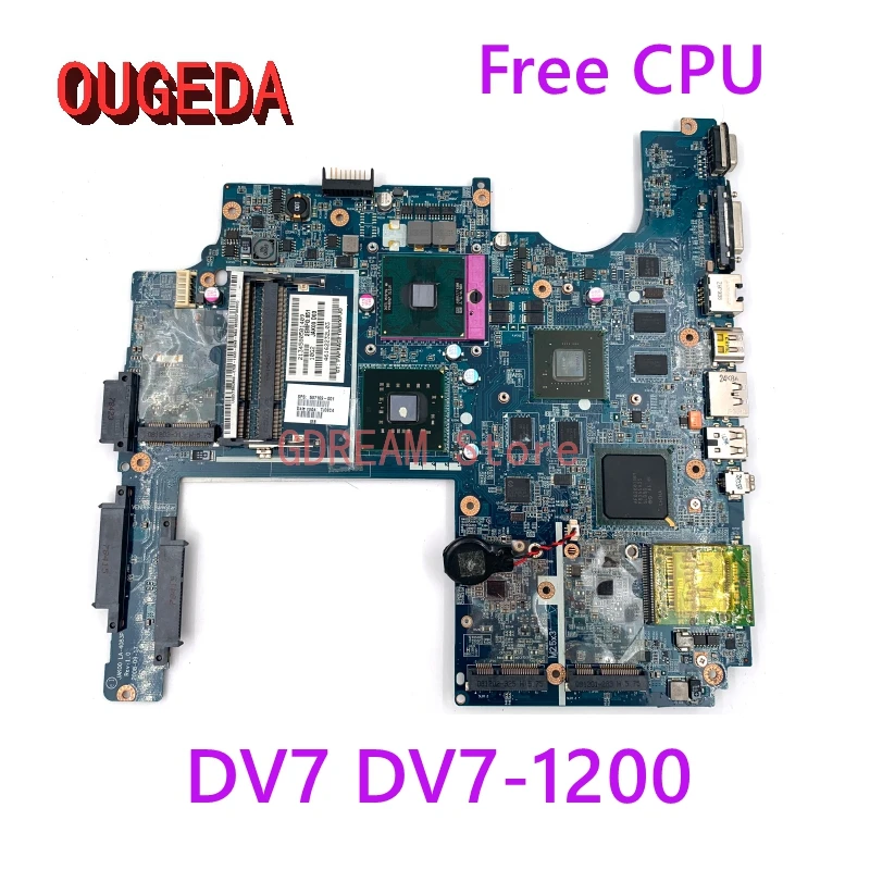 Ougeda 507169001 Jak00 La4083p para hp Pavilion Dv7 Dv71200 Portátil Placa-mãe Pm45 Ddr2 9600m Gpu Livre Cpu Placa Principal Testado