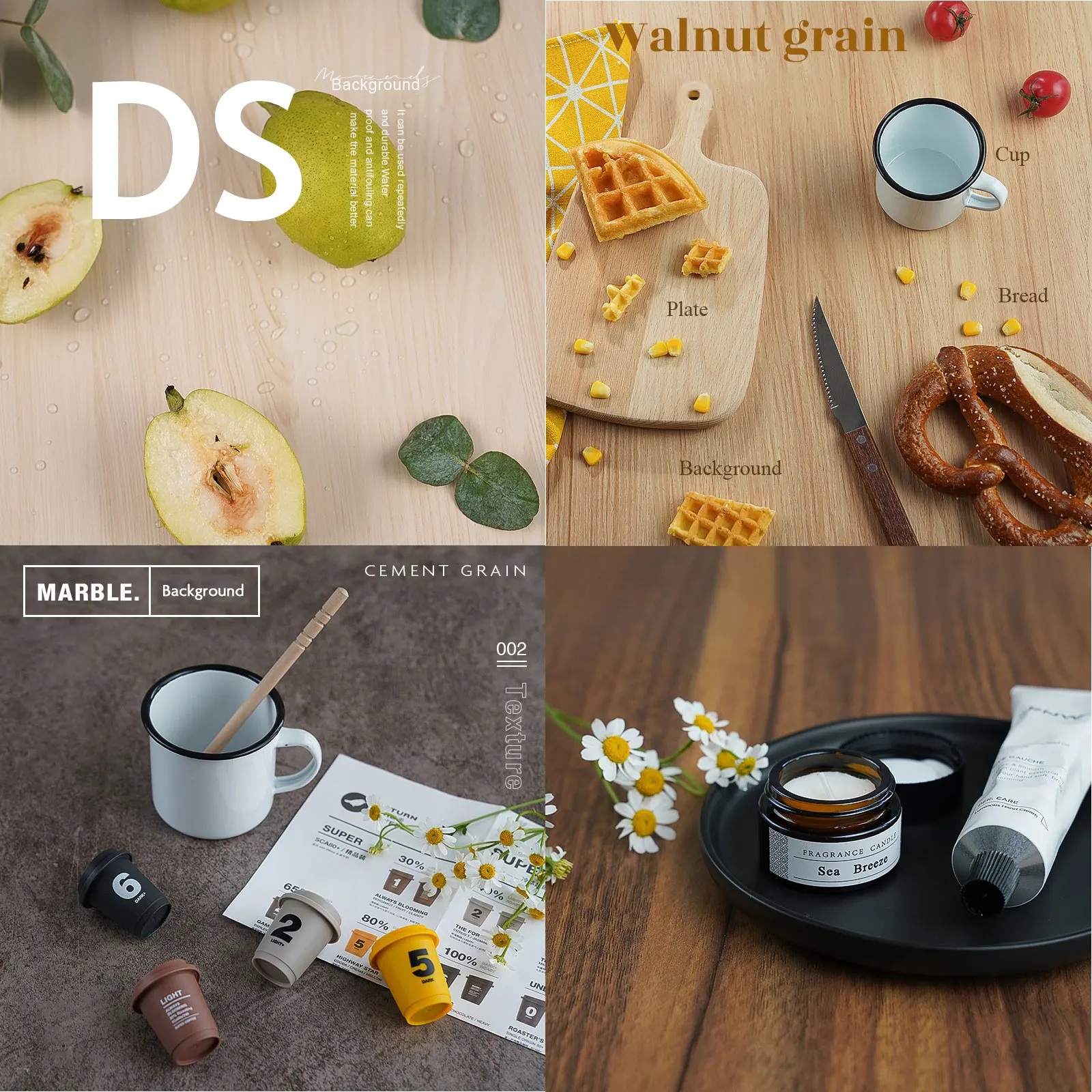 

Matte Effect PVC Material HD Wood Grain Background Board Food Photography Screen Cosmetics Photo Shoot Props Fotografia 55x90cm