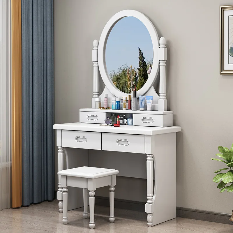 Простой американский подвесной столик из массива дерева, роскошный маленький Семейный мини-туалетный столик, белый многофункциональный, для хранения, для спальни