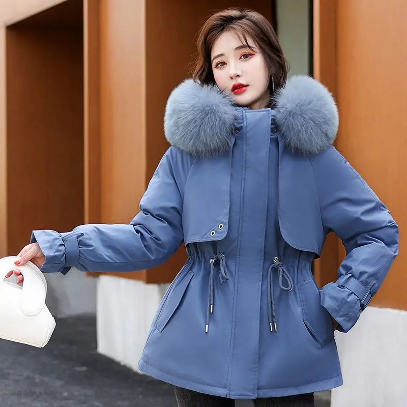 2022 New Mid Length Thickened Style Overcomes Korean Loose Fashion Leisure Age Reducing Cotton Jacket Winter Women's Coat