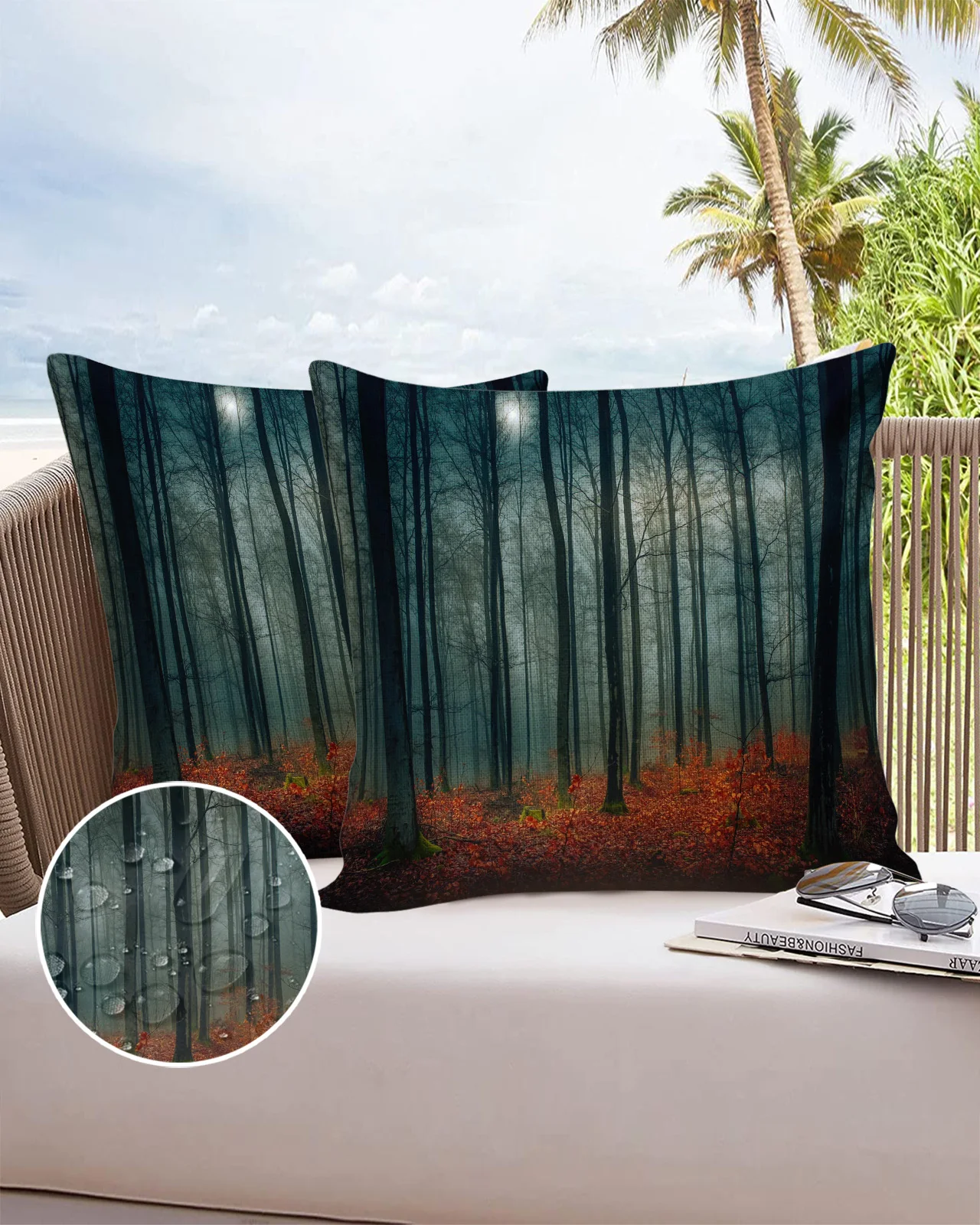 

Autumn Forest Dusk Jungle Pillowcase Modern Sofa Car Waist Cushion Covers Home Office Decor Printed Waterproof Pillow Cases