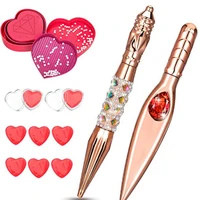 new arrival glitter diamond point drill pens 5d diy diamond painting tool pen cross stitch embroidery accessories with glue clay