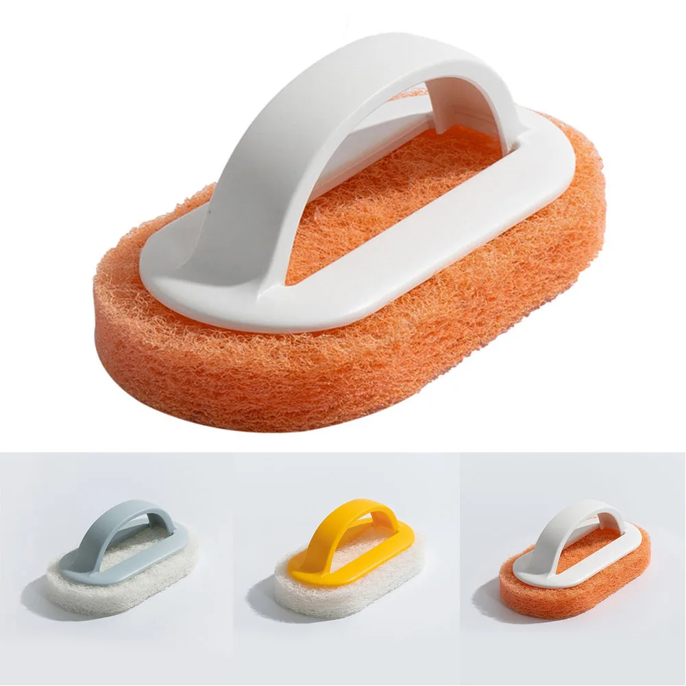 

Cleaning Sponge Brush Kitchen Bathroom Household Handheld Sponge Brush Lightweigh Sponge Scrubber Bathtub Cleanning Tool