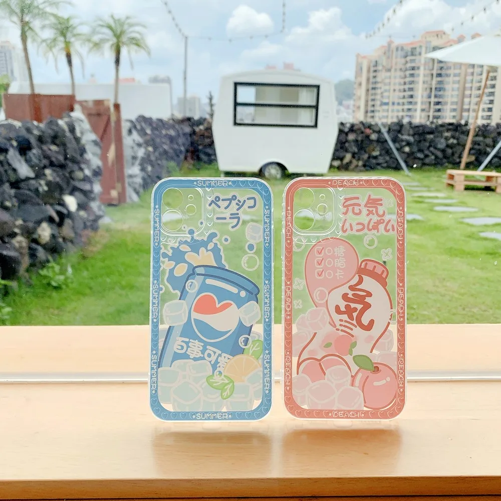 

Прозрачный чехол с рисунком напитков для iphone 11ProMax 11 12Pro 12 13ProMax 13Pro 13 XS X XR XSMAX 7 8 8Plus, мягкий чехол