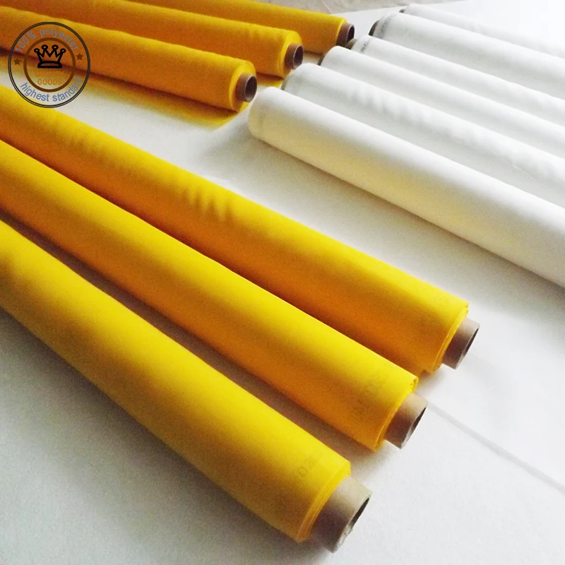 100 Polyester Screen Printing Mesh 32T 55um White 127/145/158/165/220/260/330cm Width Plain Weave Textiling Cloth
