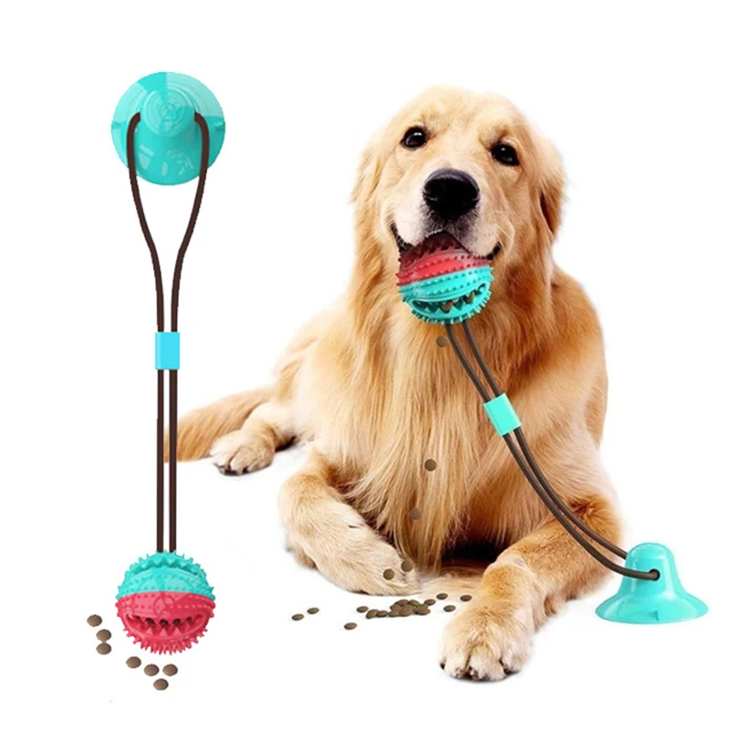 

Dog Bite Toy with Suction Cup Doggy Pull Ball Multifunction Pet Molar Chew Toy Durable Dog Tug Rope Ball Toys dog toy dog stuff