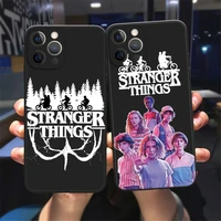 stranger things season 4 phone case for iphone 11 12 13 pro max x xr xs max x 8 7 plus 12 13 mini black soft bumper back cover