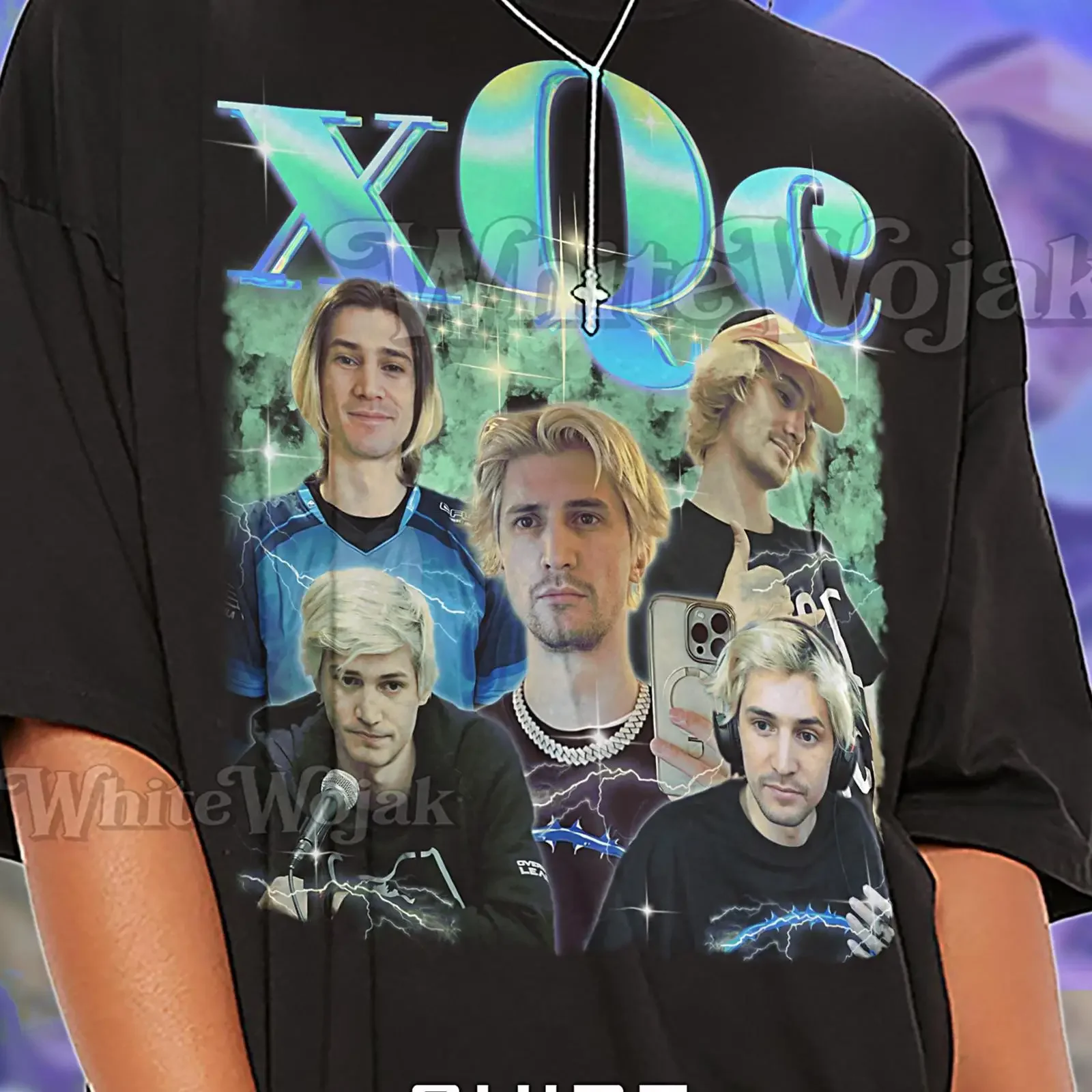 Фото Винтажный свитшот XQc Bootleg в стиле геймера-стримера, звезды Twitch, знаменитости 90-х, ретро, с эффектом потертости, удобный, стильный №1