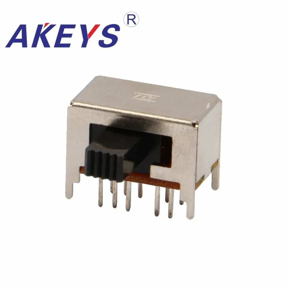 SK-24D01 2P4T, двухполюсный, четыре выкидных ручки высотой 8,0 мм, выключатель скольжения, боковая вставка, 10 контактов с 4 фиксированными контактами