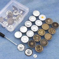 2022 10pcs metal buttons snaps screwdriver for clothes jeans retro free sewing adjustable detachable reusable decoration sewing