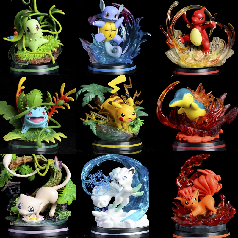 

Pokemon Figure Japanese Animation Derivatives Gk Squirtle Bulbasaur Charmander Chikorita Model Ornament Gifts For Children
