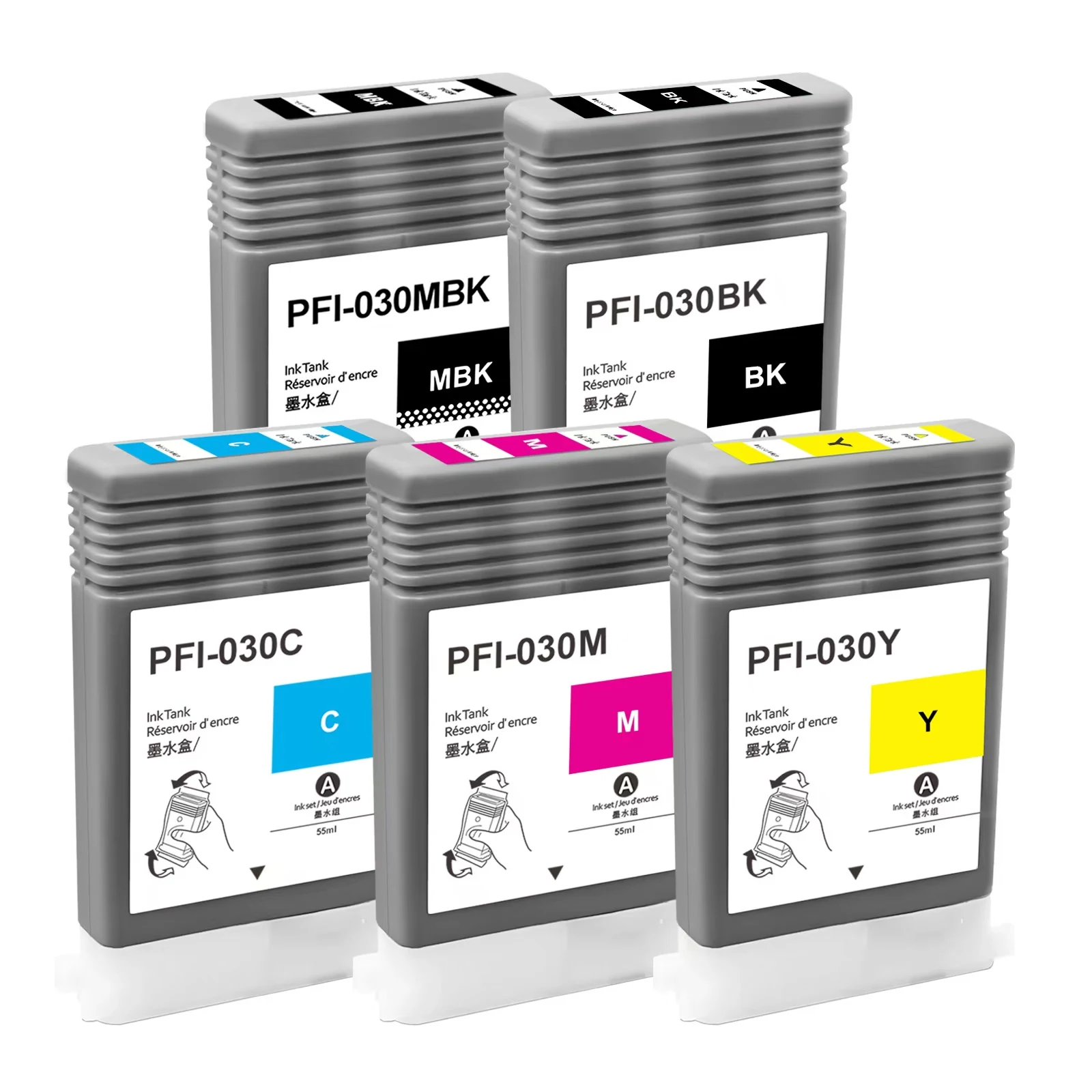 Картридж PFI 030 для принтера Canon imagePROGRAF TA20 TA30 TM240 TM340 с пигментными чернилами