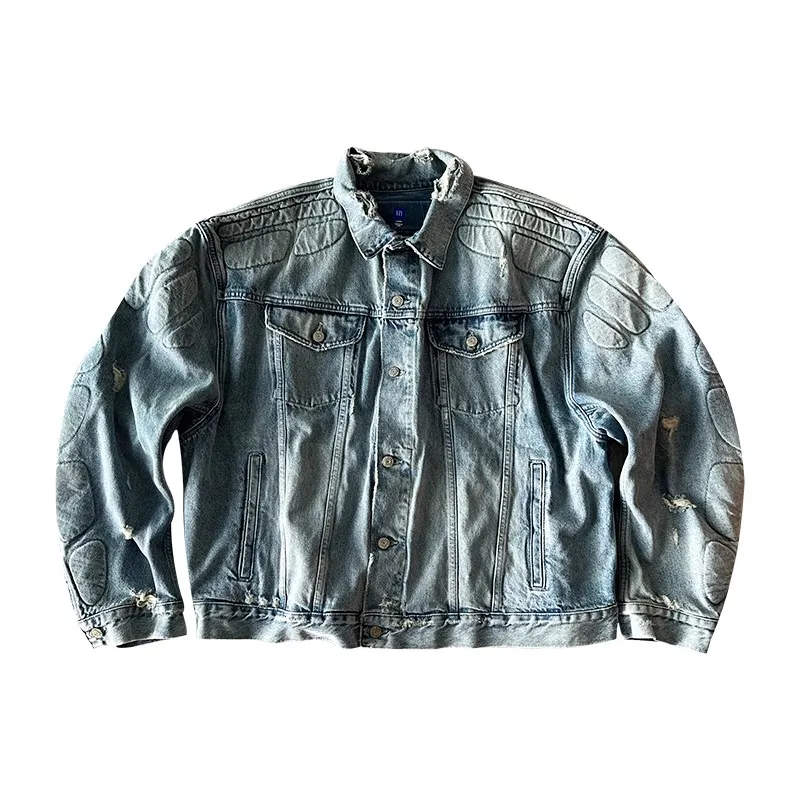 Джинсовая куртка NIGO в стиле хип-хоп для мужчин и женщин модный Свободный Пиджак