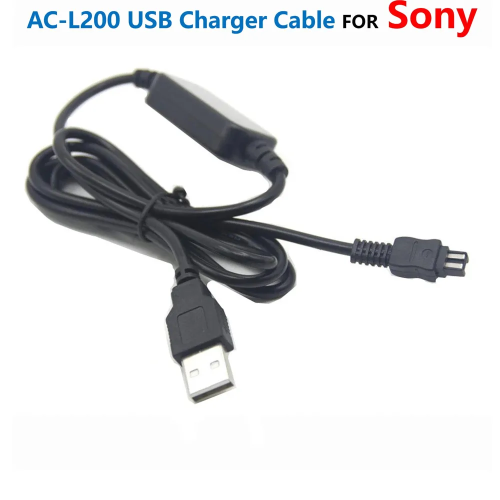 

5V USB Cable Adapter AC-L20 AC-L200 AC-L25 For Sony DSC-HX200 DSC HX100 HDR-CX105 FDR-AX100 FDR-AXP35 HDR-C6 VG900