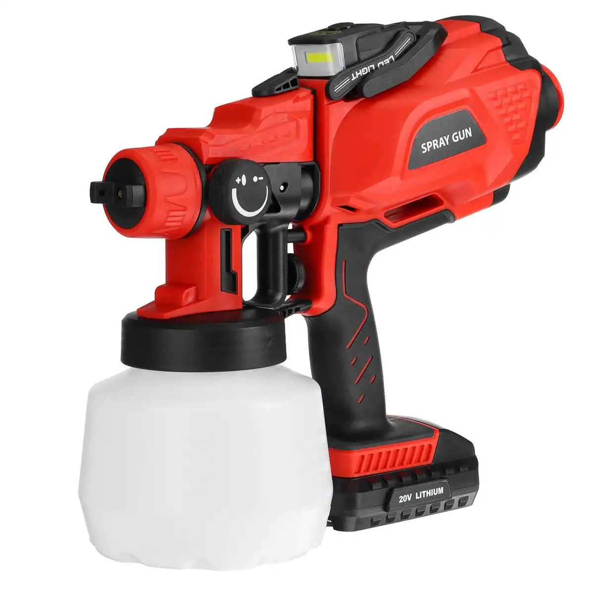 

1200ML 2000mAh High Voltage Electric Spray Gun With Led Light Lighting Function with Shoulder Strap, Material Pot Capacity