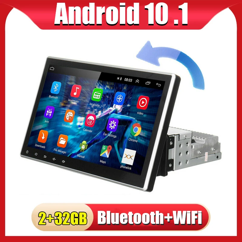 Автомобильный мультимедийный плеер 1DIN Android 11 GPS Wifi OBD2 2 + 32 ГБ