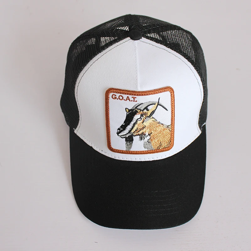 

Summer Hats for Men Baseball Cap Farm Animals Ox Goat Bulldog Embroidery Snapback Cap for Men Summer Mesh Trucker Hat