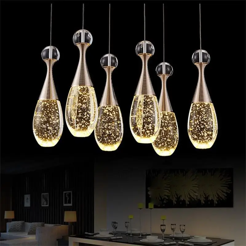 

Chandelier Led Art Pendant Lamp Light Modern Lustre Crystal Living Dining Room Decor Bar Loft Home Hanging Luminaire