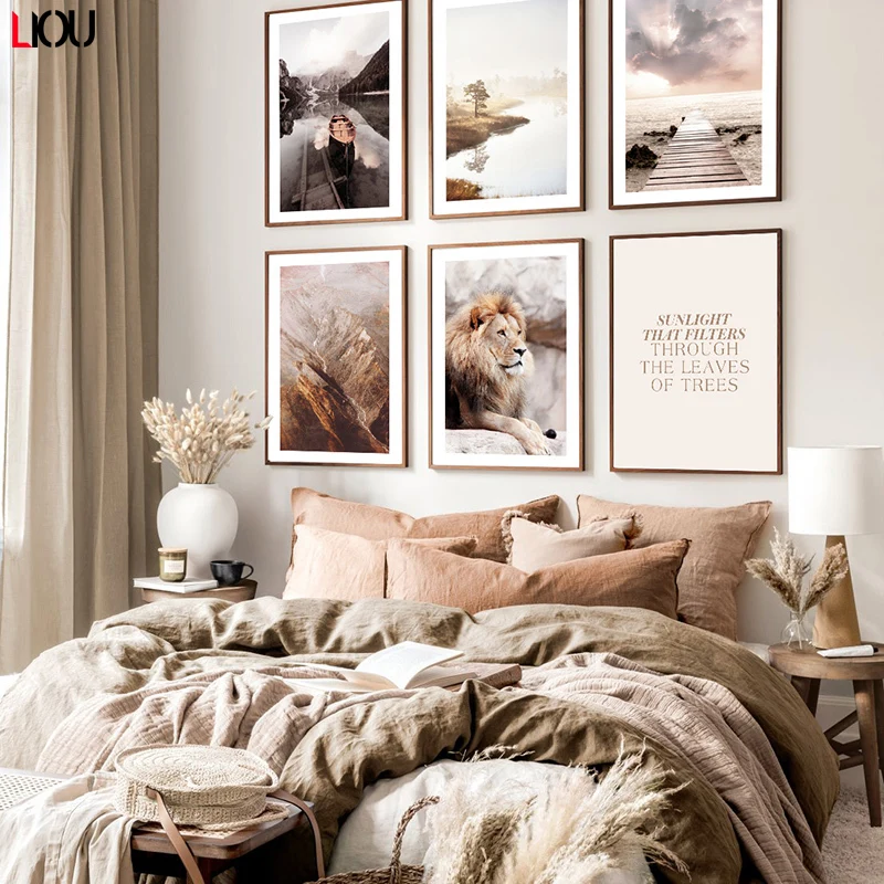 Женская эстетика богемный закат деревянная искусственная печать природный