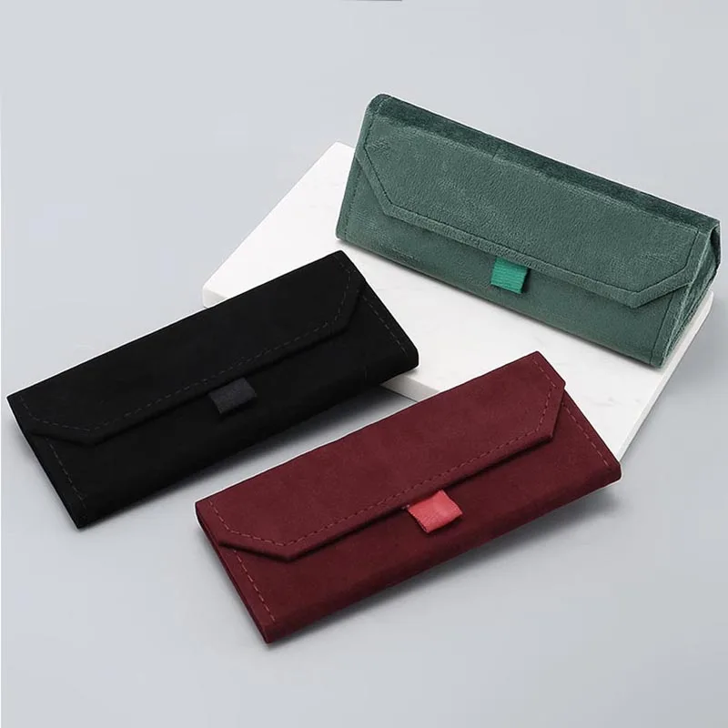 

1 Pc Crocodile Texture Folding Triangle Sunglasses Box PU Waterproof Eyewear Case Protective Glasses Box Eyeglasses Organizer