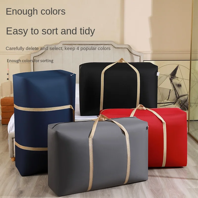 

storage bag[Futurism] Moving Packing Bag Household Clothes Portable Non-Woven Fabric Large Capacity Quilt Buggy Bag Multifunctio