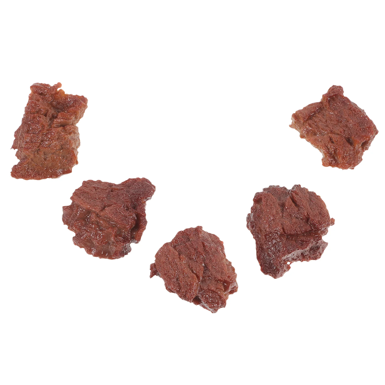 

5 Pcs Toy Decorative Fake Meat Restaurant Kitchen Model Beef Decoration Pvc Food Ornament Photography